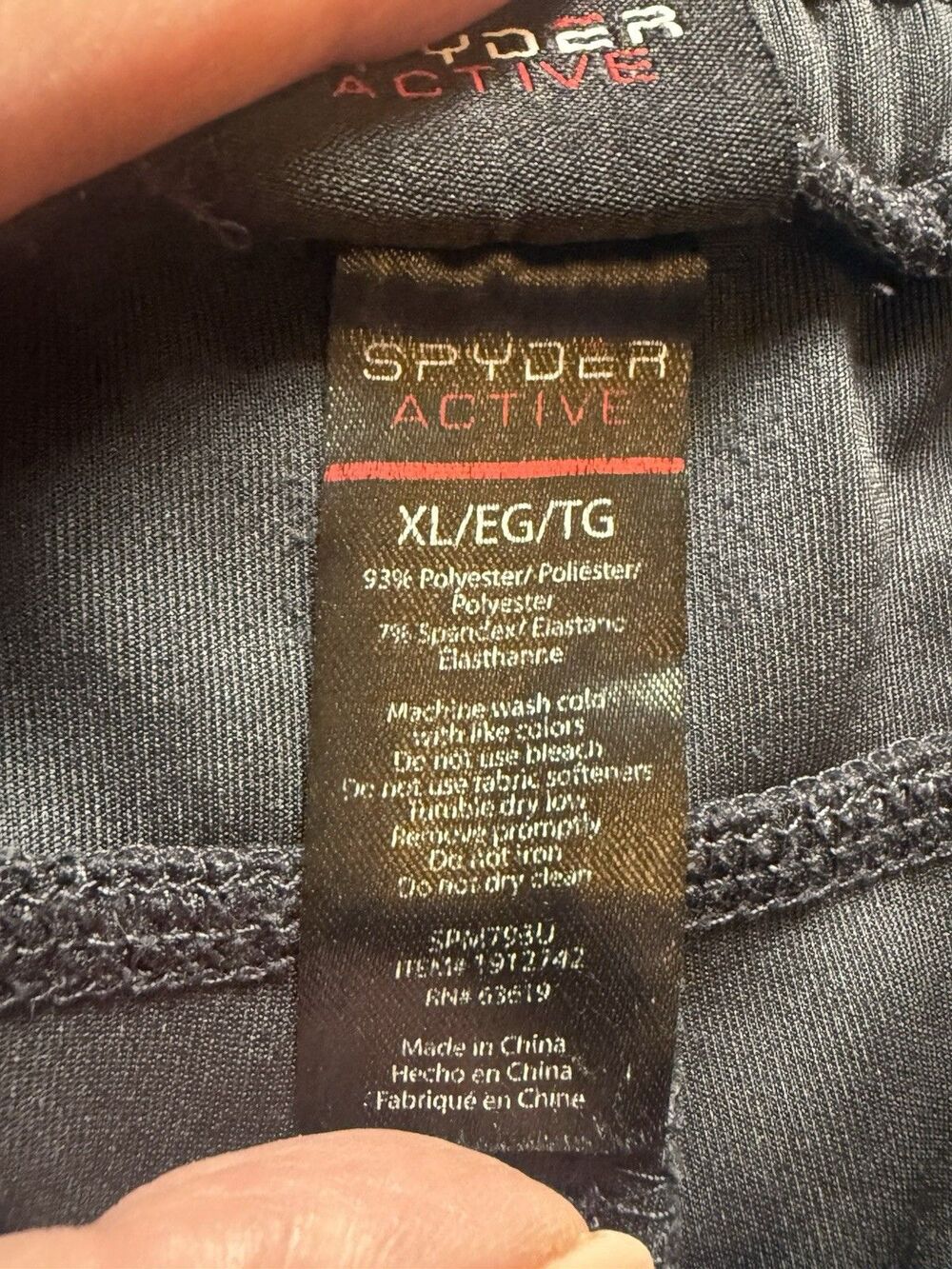 Spyder ProWEB Active Men's Black Jogger Pants XL 36W 29I Drawstring Pockets - Picture 3 of 11